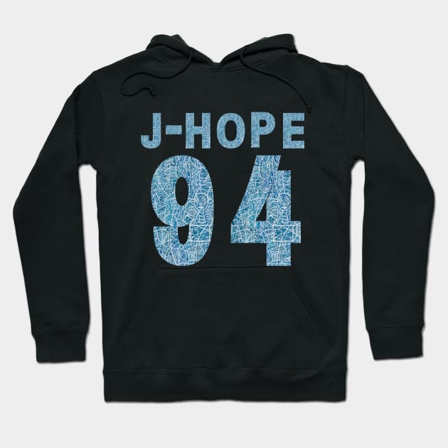 j-hope 94 (BTS Bangtan Sonyeondan) Hoodie by e s p y